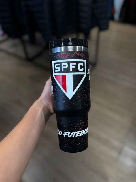 COPO TERMICO SAO PAULO PRETO ESCRITO