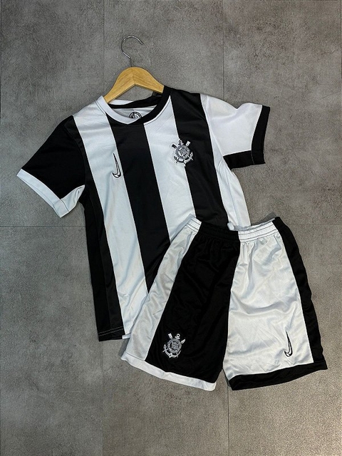KIT INFANTIL CAMISA+SHORTS Corinthians Listrado