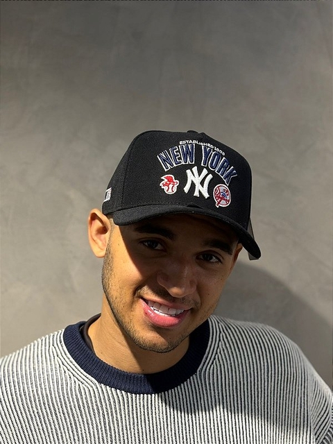 Bone New Era Yankees Preto