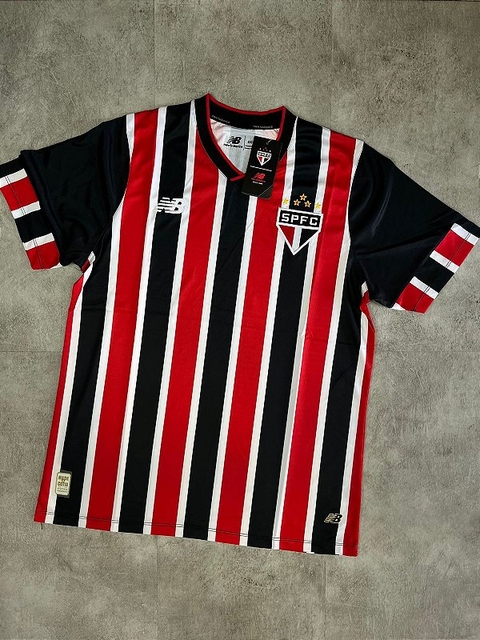 Camisa São Paulo I 24/25 s/n° Torcedor New Balance Masculina - Branco+Vermelho