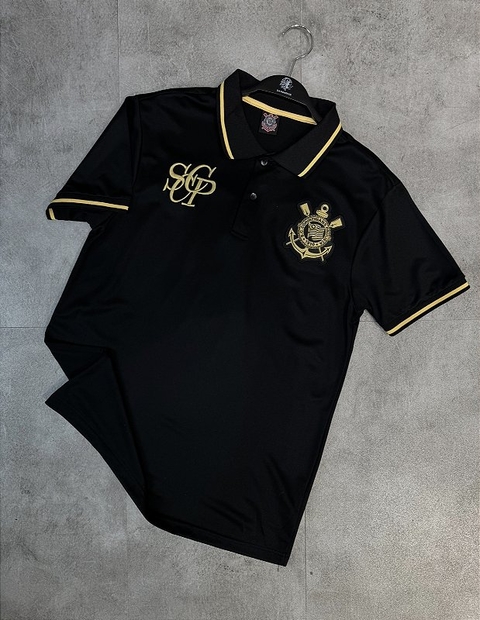Camisa Corinthians Polo Retro Gold Unissex