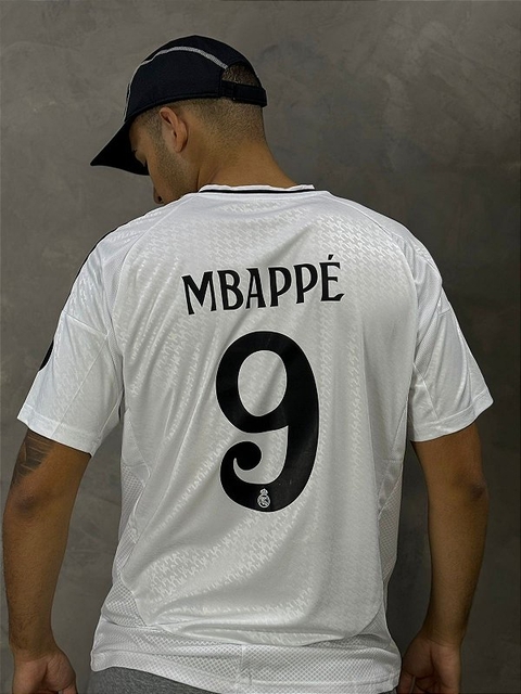 Camisa do Real Madrid I 24/25 Adidas Masculina Torcedor Mbappé