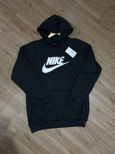 MOLETOM NIKE BASIC PRETO CANGURU