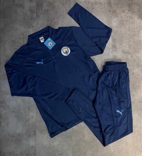 CONJUNTO DE TREINO MANCHESTER CITY AZUL MARINHO