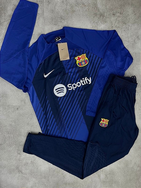 Conjunto Barcelona Azul 24/25Unissex Nike - Preto