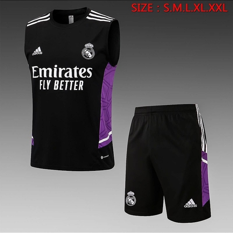 Conjunto Regata Real Madri Preto 2024