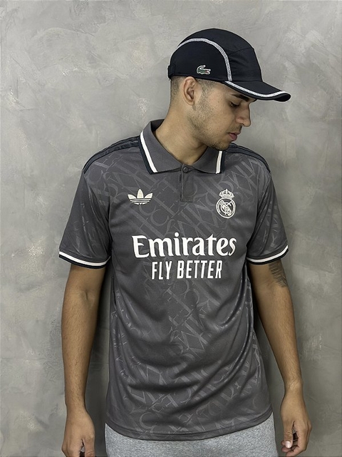 Camisa Real Madrid Third 24/25 s/n° Torcedor Adidas Masculina - Cinza