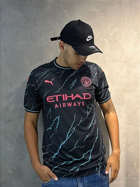 Camisa Manchester City Third 23/24 s/n° Torcedor Puma Masculina - Azul Navy
