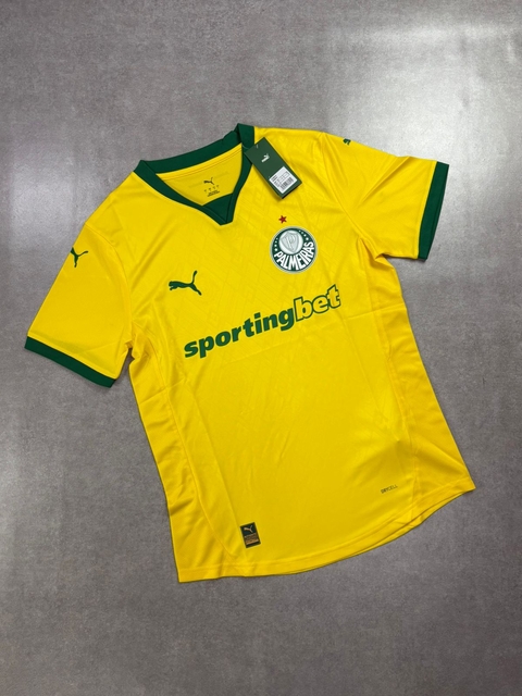 CAMISA PALMEIRAS MODELO JOGADOR AMARELA 2025/26