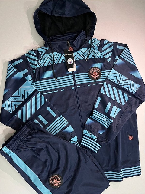Agasalho Manchester City Preto e Azul 2023
