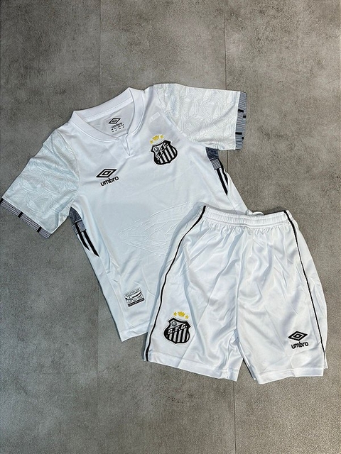 KIT INFANTIL CAMISA+SHORTS Santos Branca 2025