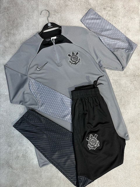 Conjunto Treino Corinthians Cinza 2024