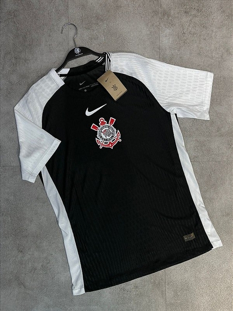 Camisa Nike Corinthians I 25/26 jogador Pro Black