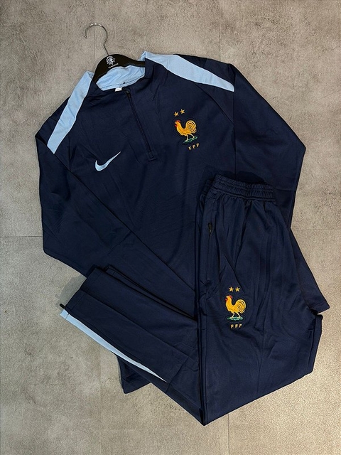 Conjunto Agasalho França 20224/25 Treino - Azul
