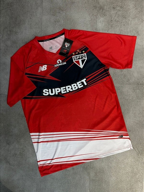 Camisa São Paulo 25/26 s/n° Goleiro New Balance Masculina - Vermelho+Preto