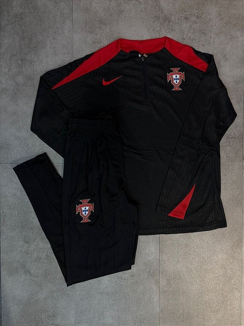 Conjunto Agasalho Portugal 2024/25 Treino -Preto