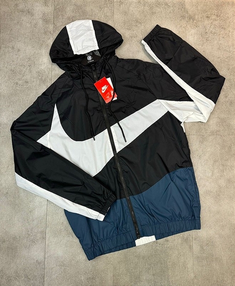 Jaqueta corta vento Nike swoosh Azul e Preta 2025