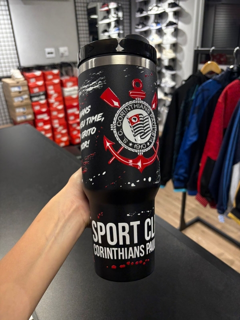 COPO TERMICO CORINTHIANS PRETO AGUIA CANUDO