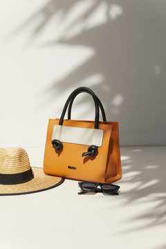 CARTERA BIGGER NARANJA TRICOLOR - comprar online