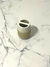 PORTA CEPILLOS BEIGE/BLANCO RAYAS - CERÁMICA
