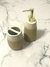 DISPENSER DE JABÓN BEIGE/BLANCO RAYAS - CERÁMICA - tienda online
