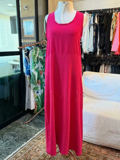 Vestido longo fuschia