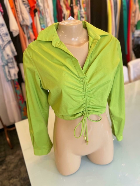 Blusa manga longa verde