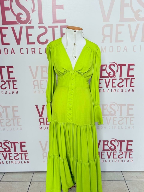 Vestido verde vibrante