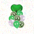 SET DE GLOBLOS VERDE x 9 u.
