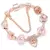 Charm Bracelet Rose Gold com Pingente Coração e Chave – Pulseira Fina com Beads e Detalhes Elegantes - loja online