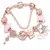 Charm Bracelet Rose Gold com Pingente Coração e Chave – Pulseira Fina com Beads e Detalhes Elegantes - Explorando Variedades