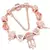 Charm Bracelet Rose Gold com Pingente Coração e Chave – Pulseira Fina com Beads e Detalhes Elegantes - comprar online