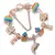 Imagem do Charm Bracelet Rose Gold com Pingente Coração e Chave – Pulseira Fina com Beads e Detalhes Elegantes