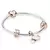 Charm Bracelet Rose Gold com Pingente Coração e Chave – Pulseira Fina com Beads e Detalhes Elegantes