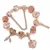 Charm Bracelet Rose Gold com Pingente Coração e Chave – Pulseira Fina com Beads e Detalhes Elegantes - comprar online