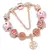 Imagem do Charm Bracelet Rose Gold com Pingente Coração e Chave – Pulseira Fina com Beads e Detalhes Elegantes