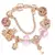 Charm Bracelet Rose Gold com Pingente Coração e Chave – Pulseira Fina com Beads e Detalhes Elegantes - comprar online
