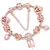 Imagem do Charm Bracelet Rose Gold com Pingente Coração e Chave – Pulseira Fina com Beads e Detalhes Elegantes