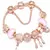 Imagem do Charm Bracelet Rose Gold com Pingente Coração e Chave – Pulseira Fina com Beads e Detalhes Elegantes