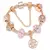 Charm Bracelet Rose Gold com Pingente Coração e Chave – Pulseira Fina com Beads e Detalhes Elegantes na internet