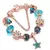 Charm Bracelet Rose Gold com Pingente Coração e Chave – Pulseira Fina com Beads e Detalhes Elegantes - comprar online