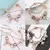 Charm Bracelet Rose Gold com Pingente Coração e Chave – Pulseira Fina com Beads e Detalhes Elegantes