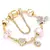 Charm Bracelet Rose Gold com Pingente Coração e Chave – Pulseira Fina com Beads e Detalhes Elegantes - comprar online