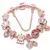 Charm Bracelet Rose Gold com Pingente Coração e Chave – Pulseira Fina com Beads e Detalhes Elegantes - Explorando Variedades