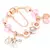 Imagem do Charm Bracelet Rose Gold com Pingente Coração e Chave – Pulseira Fina com Beads e Detalhes Elegantes