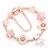 Charm Bracelet Rose Gold com Pingente Coração e Chave – Pulseira Fina com Beads e Detalhes Elegantes - comprar online