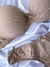 Conjunto de lingerie de microfibra com bojo plissado - Chocolate na internet