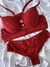 Conjunto de lingerie de renda e microfibra com bojo - Rubi