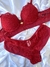Conjunto de lingerie de renda e microfibra com bojo - Rubi - comprar online