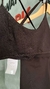 Conjunto de top e short sem bolso meia coxa Basic - Café